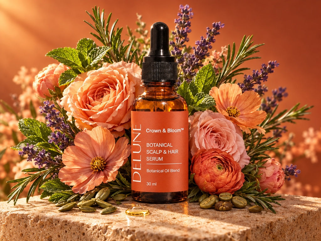Sérum botánico para cuero cabelludo y cabello Crown & Bloom™