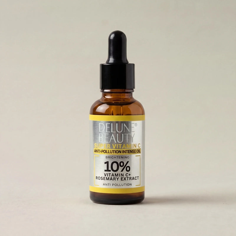 Aceite iluminador Super Vitamin C de Delune, foto de estudio
