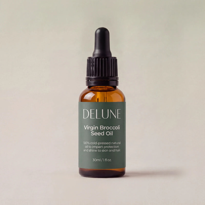 Frasco gotero de 30 ml del aceite virgen de semilla de brócoli Delune