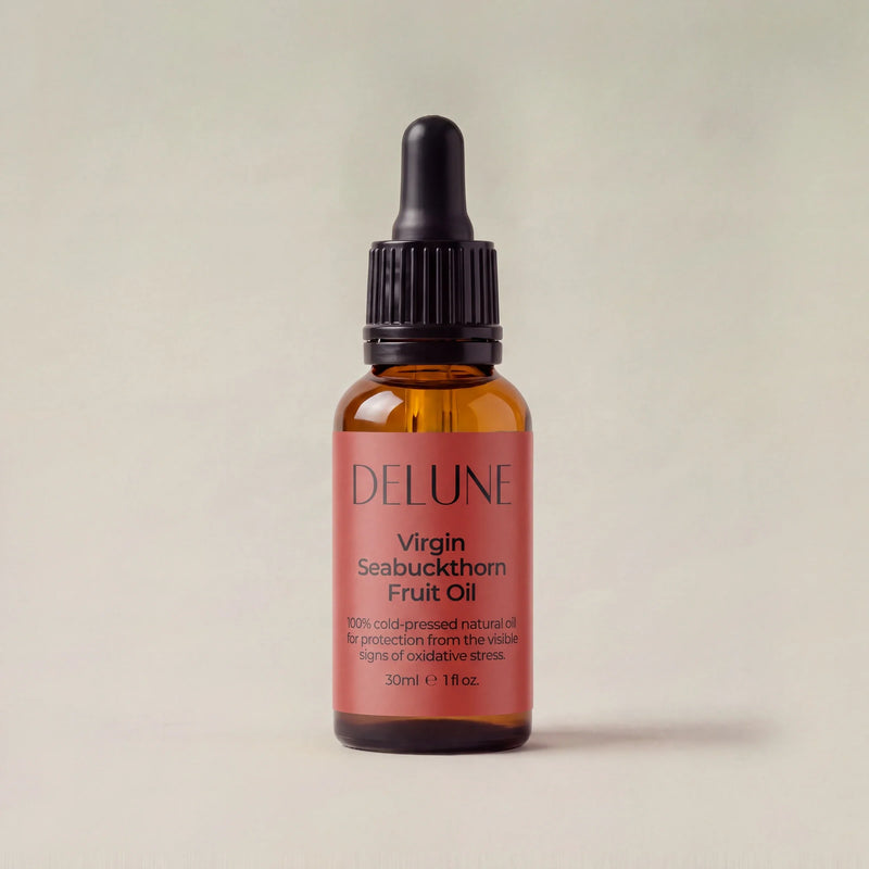 Frasco gotero de 30 ml del aceite virgen de fruto de espino amarillo Delune