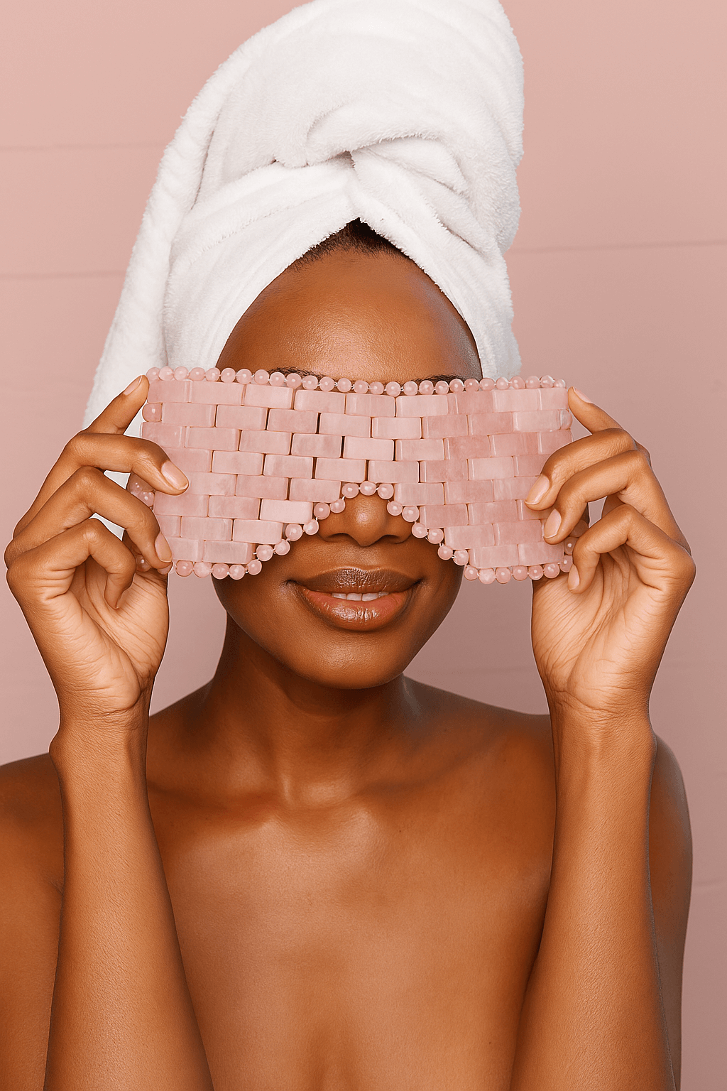 Mascarilla para ojos de cuarzo rosa - Delune 