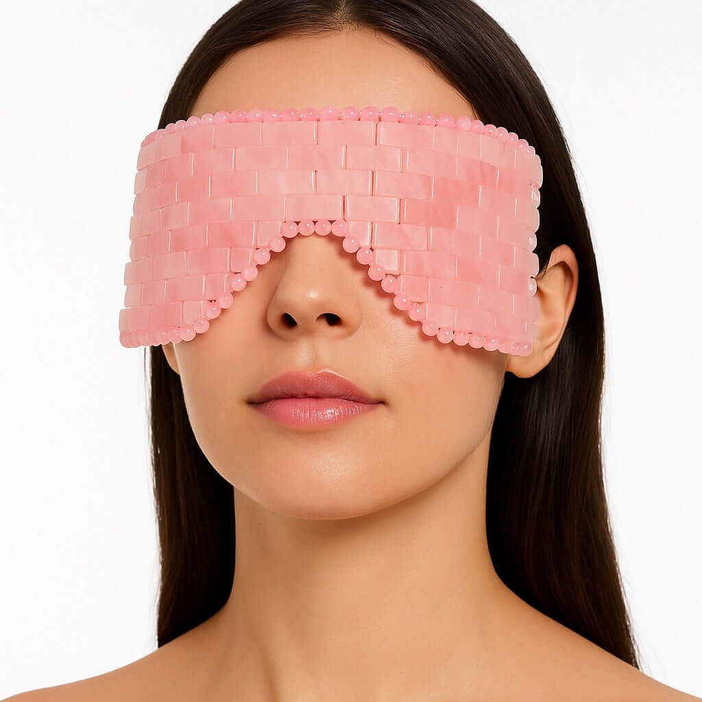 Mascarilla para ojos de cuarzo rosa - Delune 