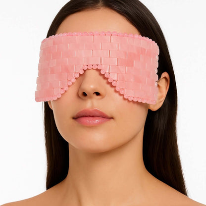 Mascarilla para ojos de cuarzo rosa - Delune 