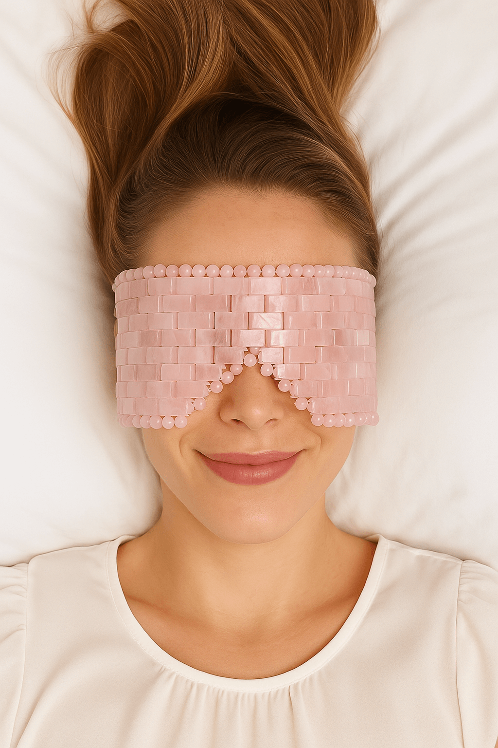 Mascarilla para ojos de cuarzo rosa - Delune 
