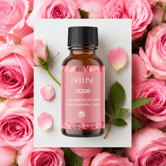 Aceite esencial de rosa + base